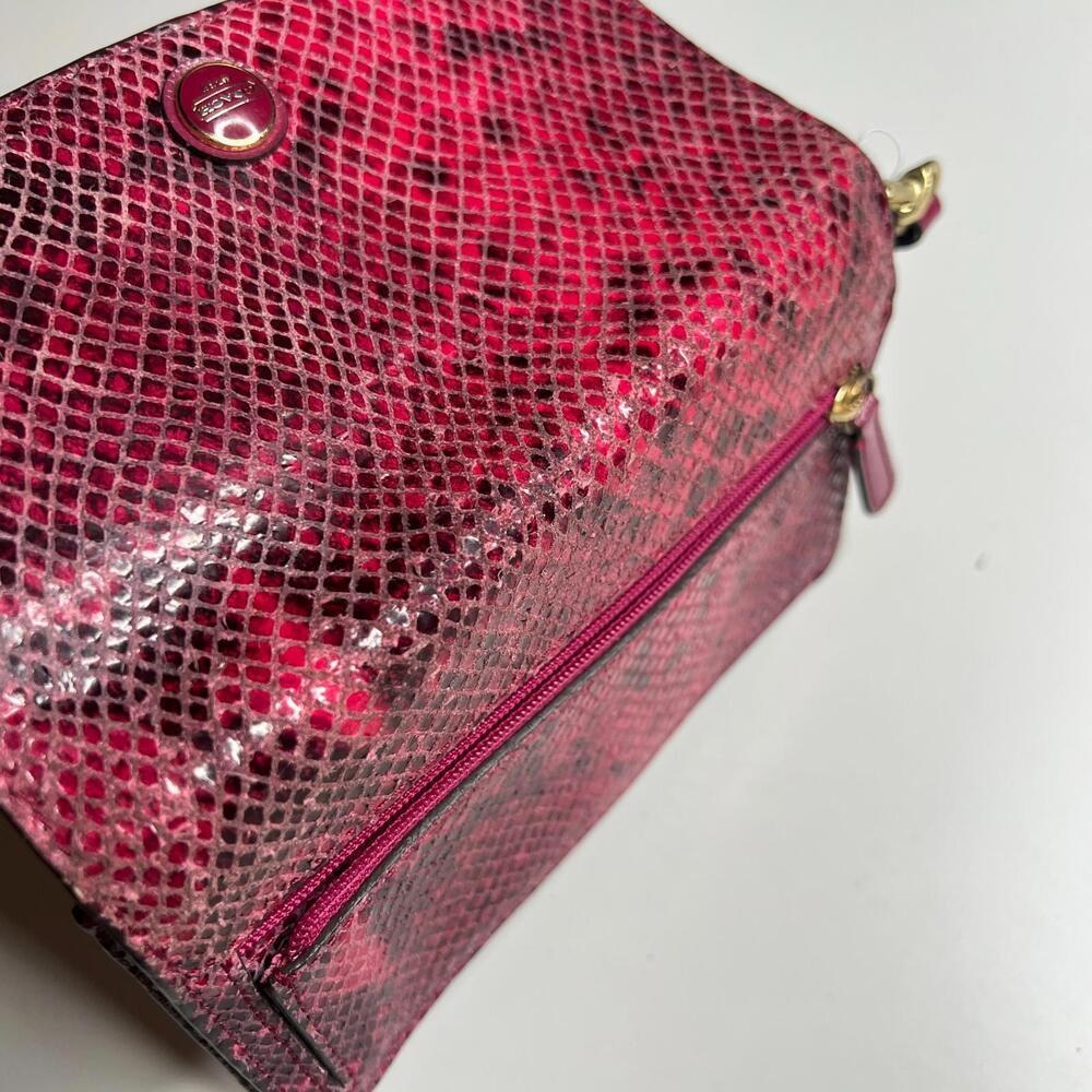 Coach F24884 Signature Stripe Python 2-Way Satche… - image 8